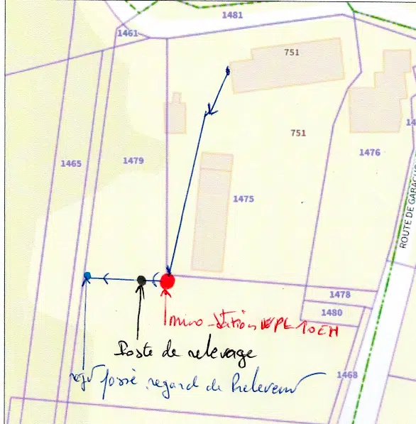 schéma implantation micro station d'épuration