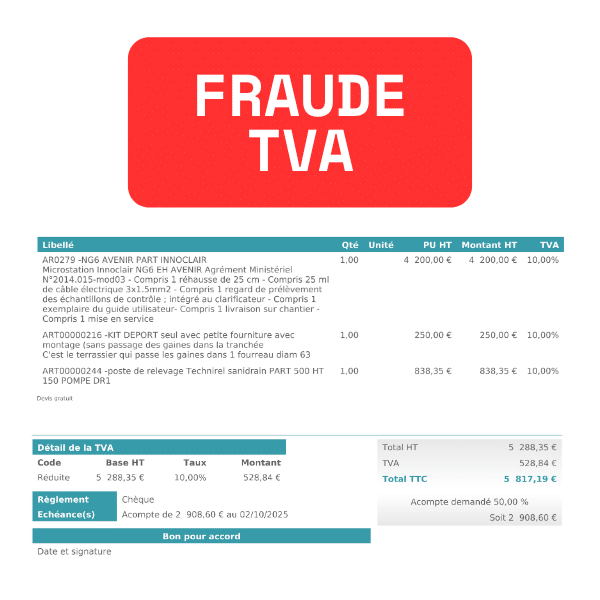 fraude tva assainissement non collectif