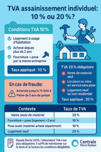 tva assainissement individuel infographie