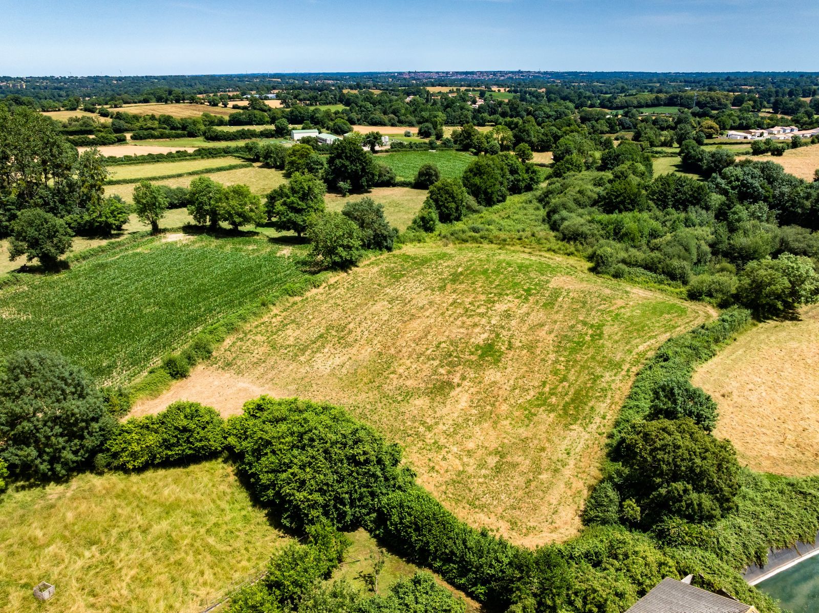Vue aérienne de la parcelle de Bressuire-Clazay avant plantation