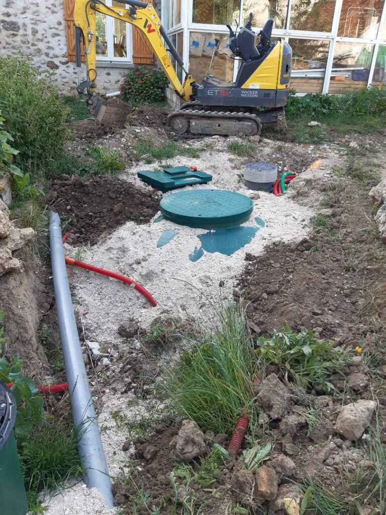 Micro-station Diamond installée, couvercles au niveau du sol